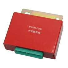 24V electronic steering flash control unit 3735015-C0100 with black moulded housing and flat blade terminals