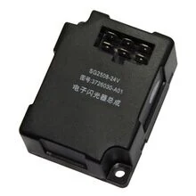 24V 6-pin electronic flasher unit for FAW JieFang SG2508-24V 3726030-A01 with black moulded housing and flat blade terminals
