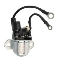 24V 100A MITSUBISHI starter relay U001T41877 with black moulded housing and 10 flat blade terminals