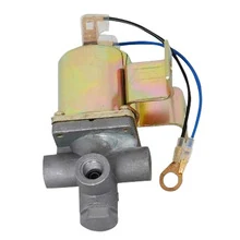 24V solenoid valve VF102 VI176 for ISUZU truck with black valve body and threaded mounting ports