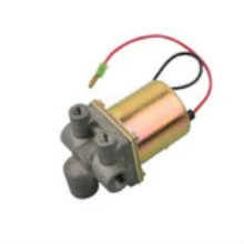 24V solenoid valve VF132 for MITSUBISHI truck with black moulded body and two electrical terminals