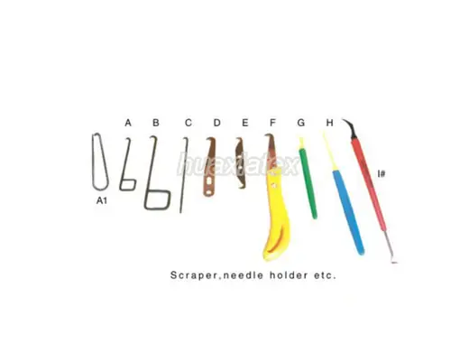 Scraper, Needle Holder, Etc. for Circular Knitting Machines for circular knitting machines