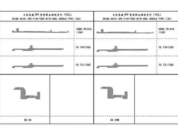 Shima Seiki SPE Five-toes with Heel Needle Type 10G 13G
