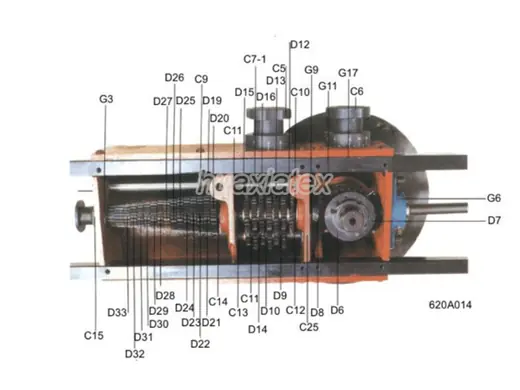 Take Down Device for Circular Knitting Machines (Item 5) for circular knitting machines