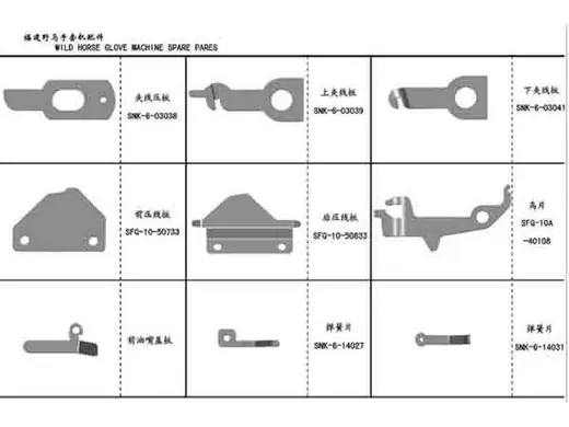 Wild Horse Glove Machine Spare Parts for circular knitting machines
