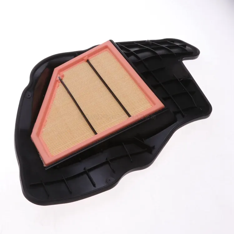 Front view of the new car automotive air filter paper for X5X6, showing the standard size and packaging