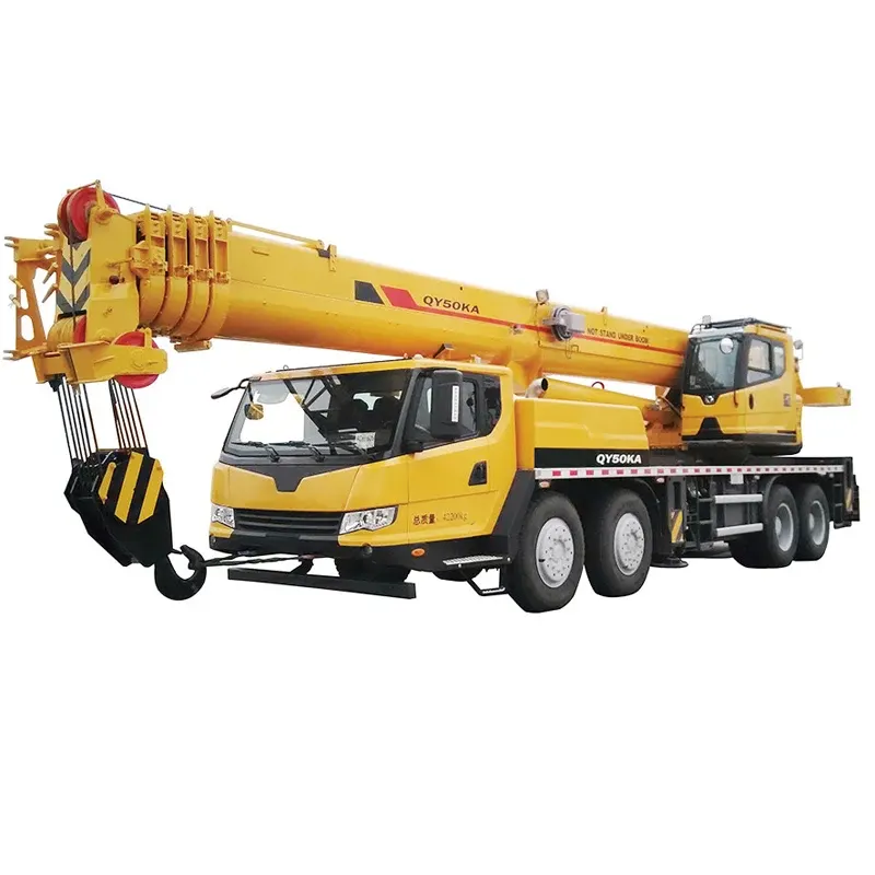 XCMG STC500C 50-ton mobile truck crane parked on a yard