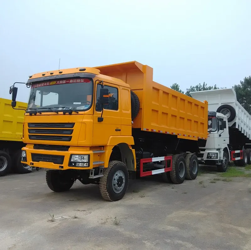 Front three-quarter view of a Sinotruk 15 m3 dump truck with 12.00R20 tyres and white cab