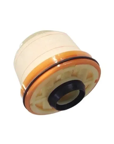 White paper fuel filter 23390-0L041 with 84mm outer diameter, viewed from front