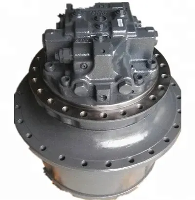 Close-up of the 706-8J-01020 final drive motor assembly with visible mounting flanges and hydraulic ports