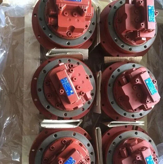 Front view of the MAG-18V-320E-3 travel motor for ZX30 excavator, showing mounting flanges and shaft end