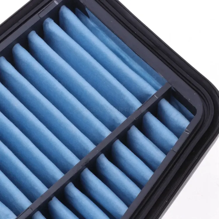 White high-efficiency air filter for Japanese cars, front view with OE number 17801-31090 clearly marked