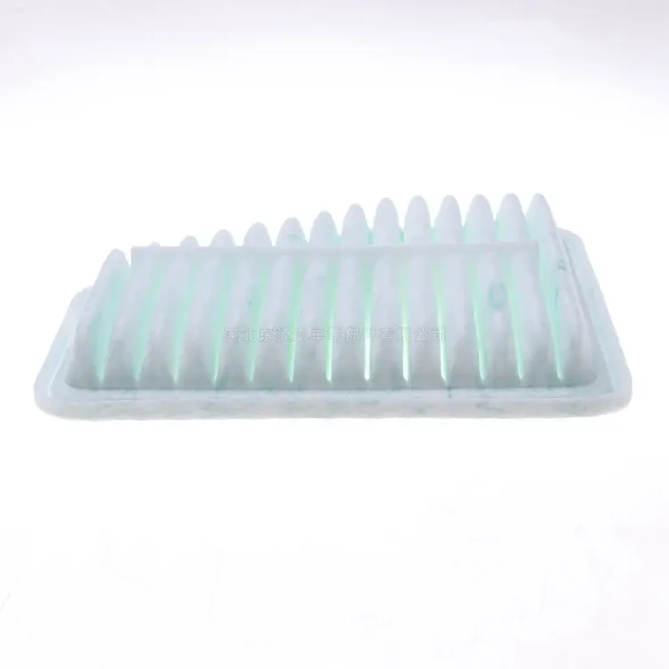 White HEPA air filter for Japanese car, front view with OE number 17801-31120 clearly marked