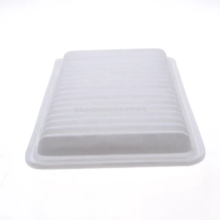 OE17801-20040 air filter shown in a white plastic bag inside a cardboard box