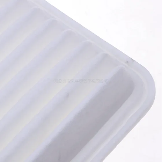 Front view of the filter with the sealing edge and mounting flange