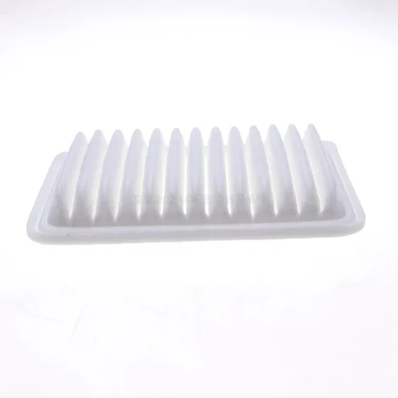 Filter placed inside a cardboard box with protective foam lining