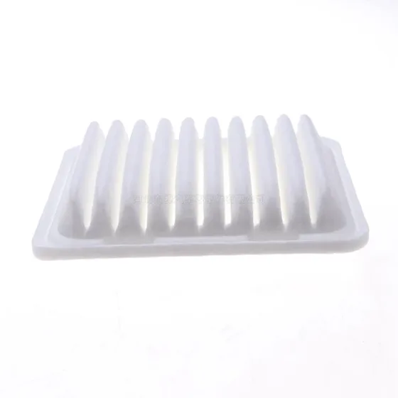 Filter installed in a car air box, showing correct fitment and connection