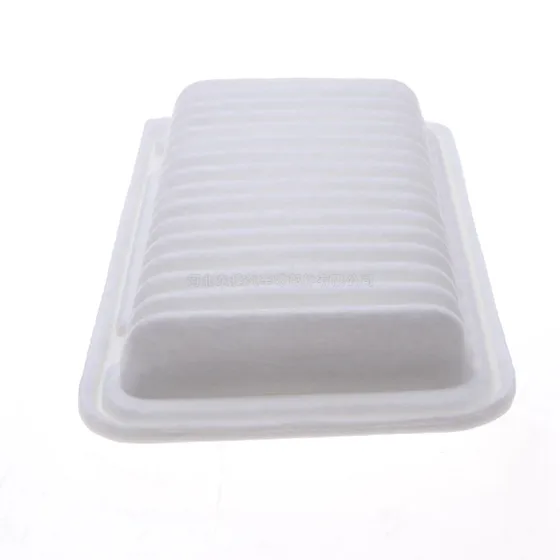 Multiple air filters arranged in a row, showing consistent size and colour
