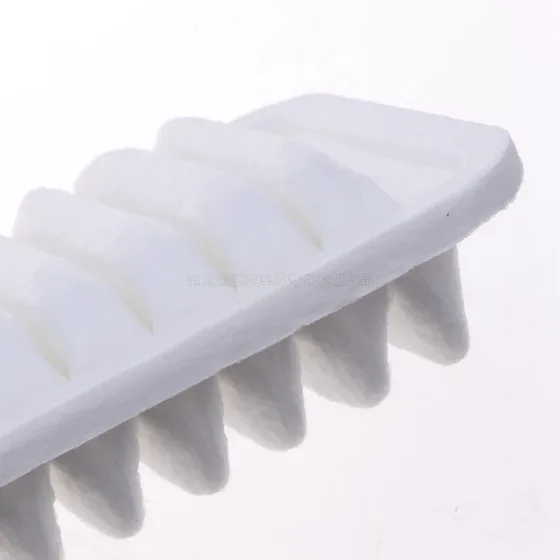 Side view of the air filter with plastic housing and sealing gasket