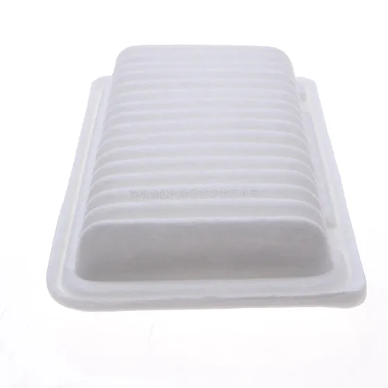 White air filter for Japanese car, front view, showing OEM number 17801-22020
