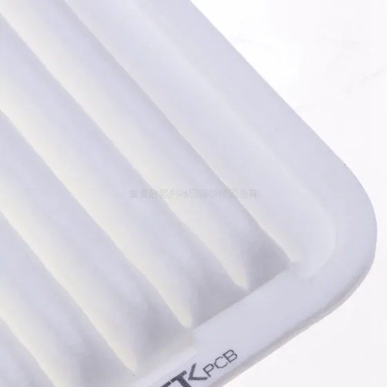 Side view of the air filter showing the standard size and intake flange