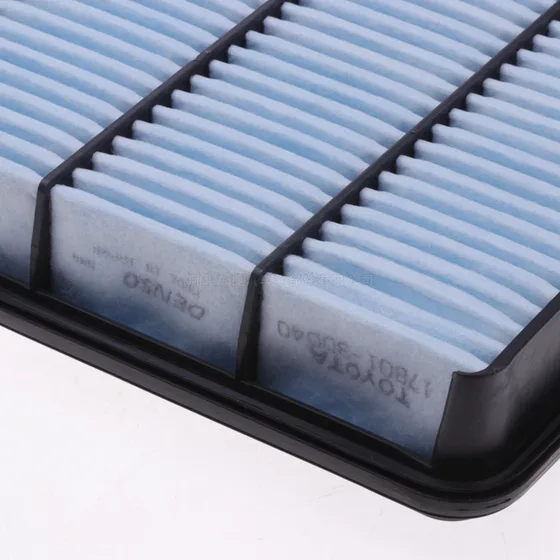 Stack of 17801-30040 filters in a shipping carton, ready for export