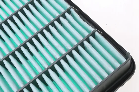 Packaged filter in a cardboard box with plastic bag and label