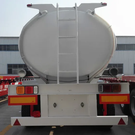 Rear view with the 4-inch seamless steel discharge pipe and bottom valves