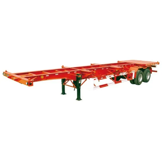 Close-up of the Q345B steel frame and welded joints on the trailer chassis