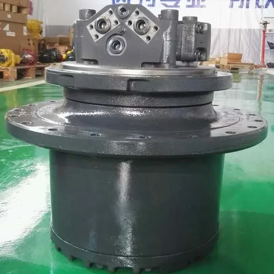 Detail shot of the gear housing and seal area, showing precision machining