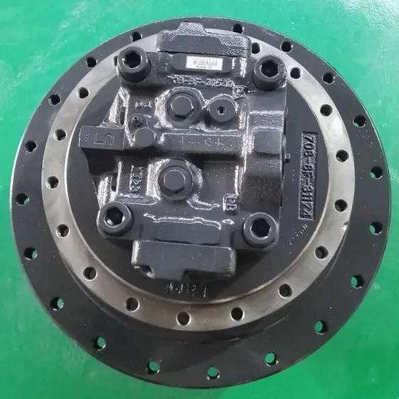 Top-down view of the unit with part number label clearly visible