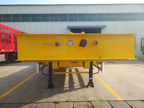 Fifth wheel plate and air lines on the chassis rear deck