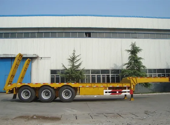 3 Axles 50 Tons Excavator Transporter Low Bed Semi Trailer - photo 6