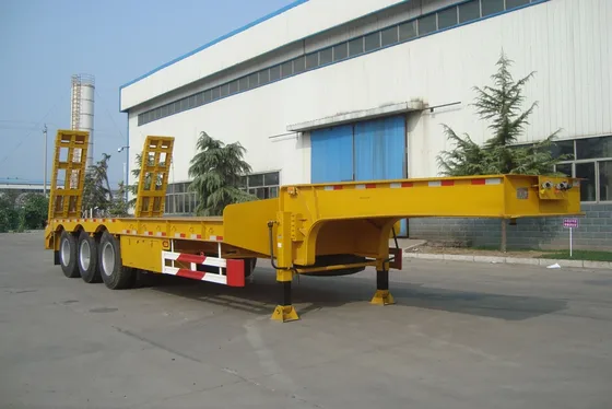 Top-down view of the trailer deck with 1250mm height and steel frame structure