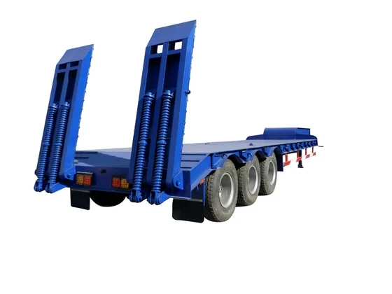 Front view of the trailer showing the 2" or 3.5" king pin and front axle