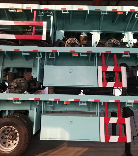 Front view of the trailer with the kingpin