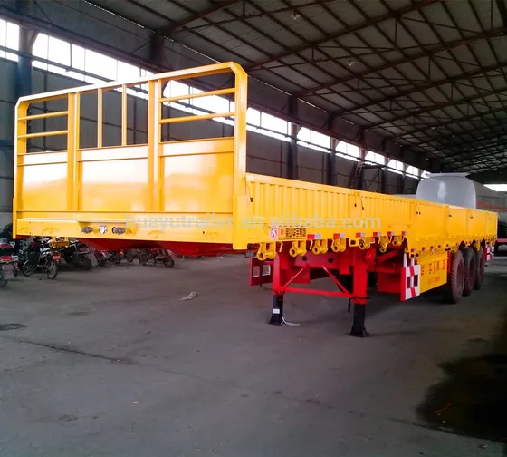 Rear view of the trailer showing the axles and tyres