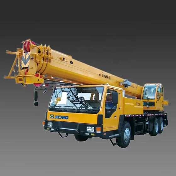 Rear view of the crane with the fifth wheel coupling and rear lights
