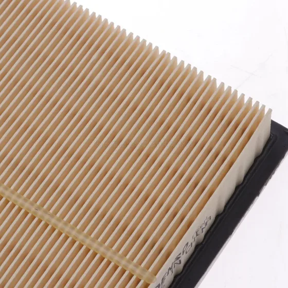 Close-up of the filter media and housing material