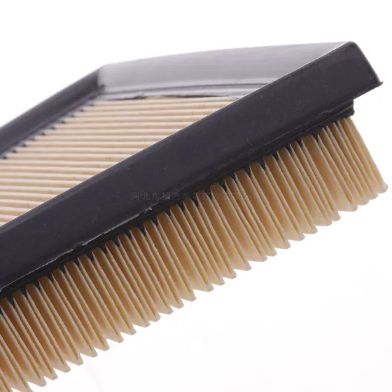 Side view of the air filter with standard size dimensions and sealing edge