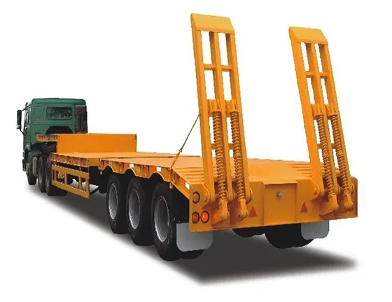 Trailer parked on a yard with deck height clearly visible for equipment clearance