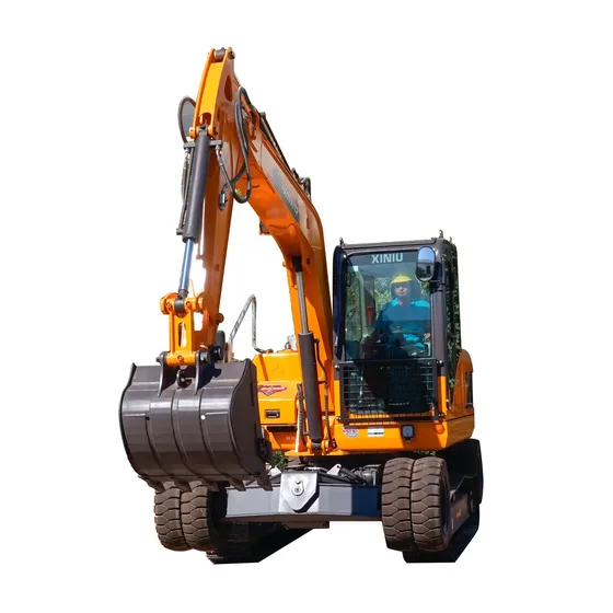 Excavator loaded into a 40HC container with wire ropes securing the machine
