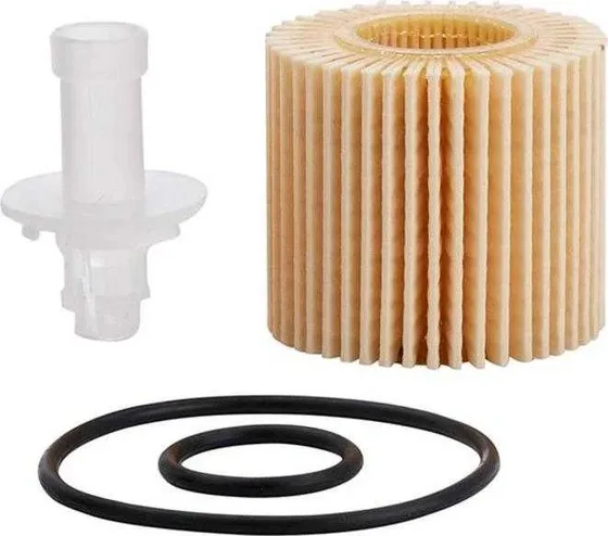 White paper-element oil filter with OEM number 04152-B1010 on a white background