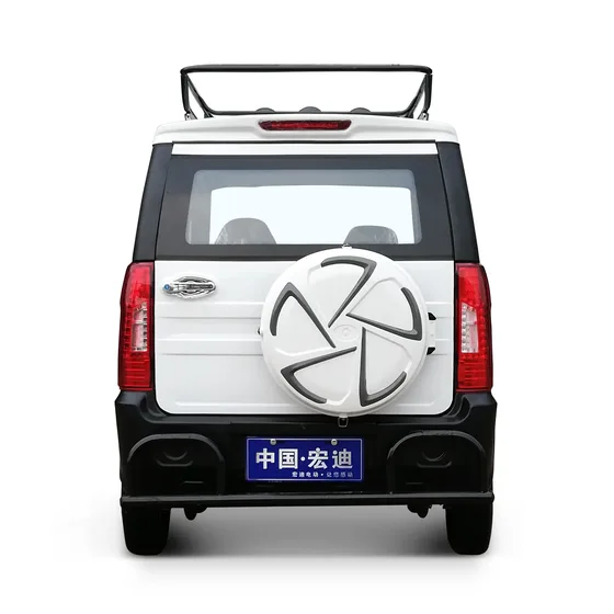 Rear view with rear door open and luggage area visible