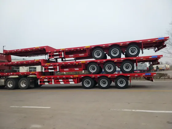 Flat Bed Trailers used in Freight and Container Logistics