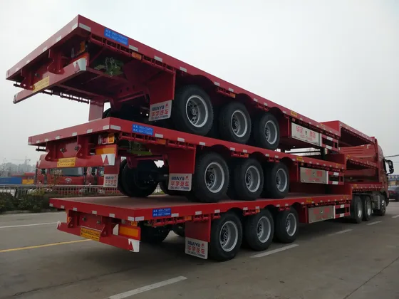 Front view of the trailer with the kingpin and landing gear