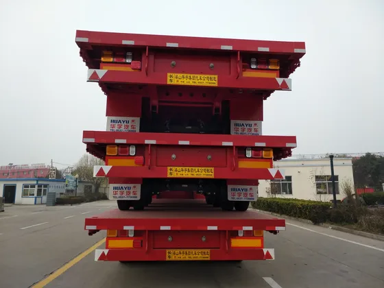 Close-up of the trailer's checkered steel flooring