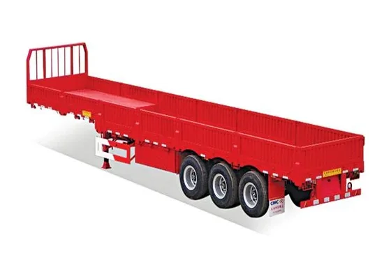 Trailer parked on a yard with side and rear lighting details visible