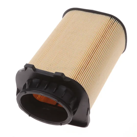 Side view of the A2740940004 air filter with plastic bag and box packaging