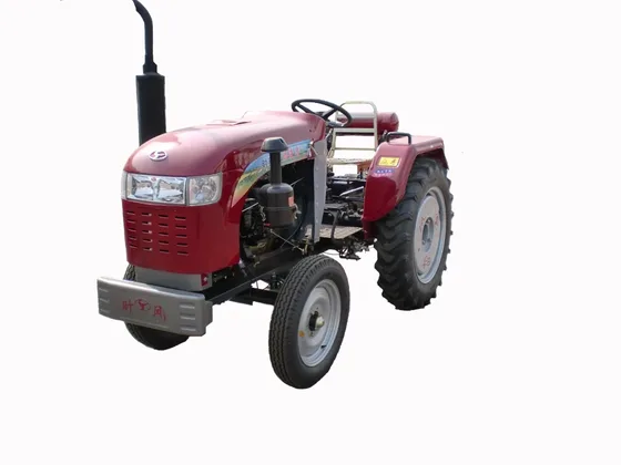 Front view of the tractor with aerodynamic cab and integrated headlamps